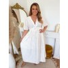 dlouhé bílé šaty plus size
