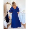 společenské šaty pro plnoštíhlé v královské modré