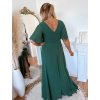 zelené společenské šaty pro plnoštíhlé