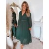 zelené šaty pro plnoštíhlé
