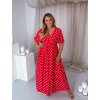 Červené puntikaté šaty