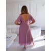 46600 5 spolocenske midi saty v bledofialovej farbe