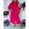 47261 2 fuchsiove midi koselove saty