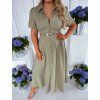 47270 2 khaki koselove saty s opaskom