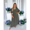 47366 dlhe khaki saty s kratkym rukavom
