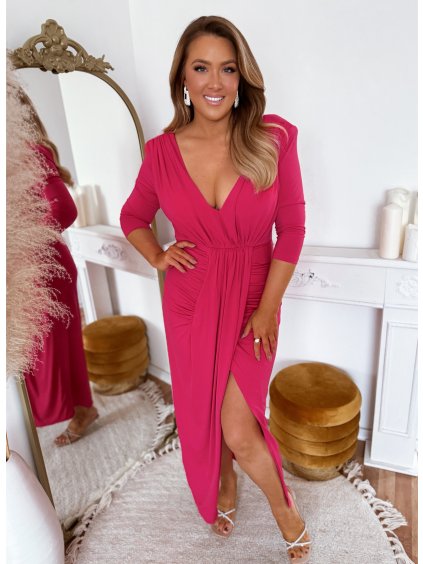 női ruha mély kivágással L