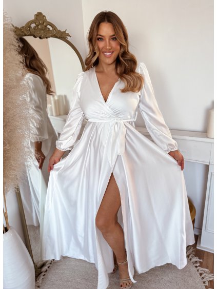 hosszú fehér ruha L