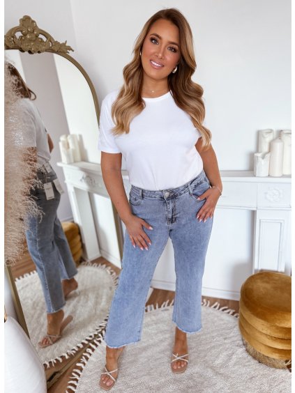 Világoskék bő szárú farmer