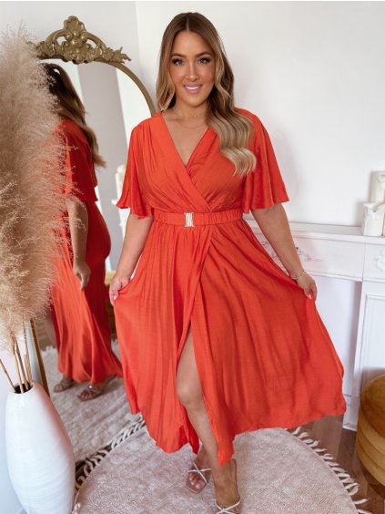 hosszú narancssárga ruha