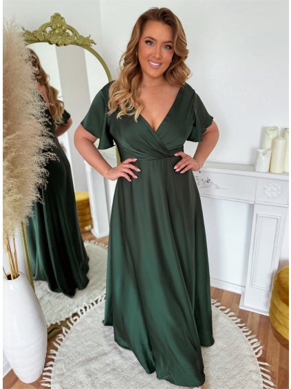 hosszú szatén ruha XL