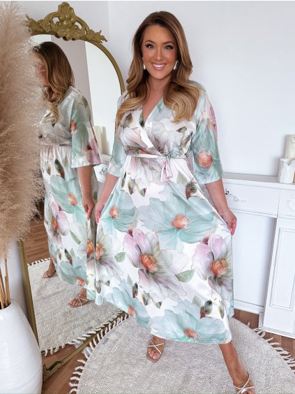 hosszú virágos ruha L