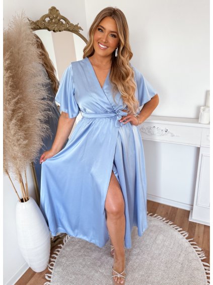 hosszú, világoskék ruha, XL méret