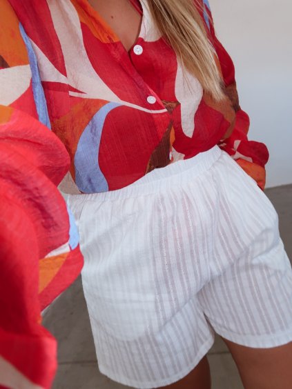 43845 biele bavlnene kratasy