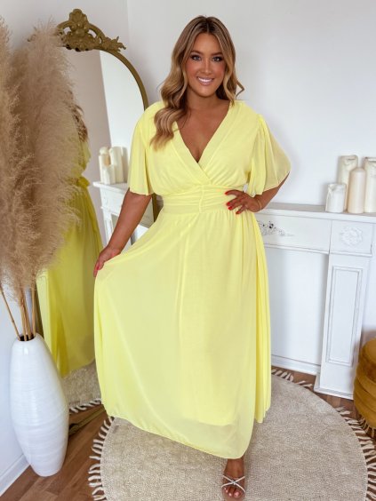 sárga ruha plus size nőknek