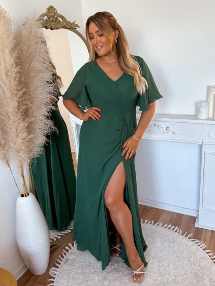 zöld alkalmi ruhák molett nőknek