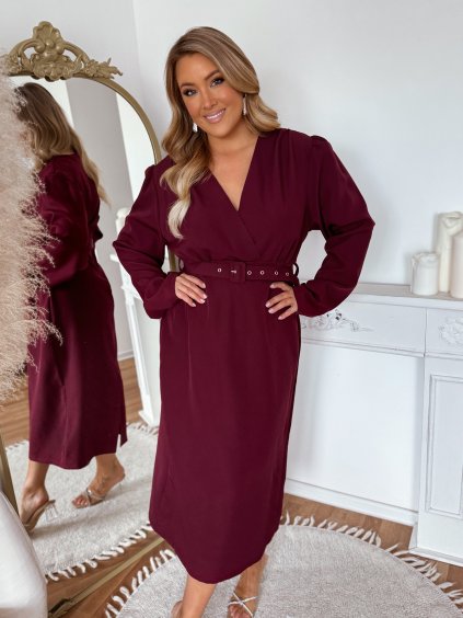 bordó ruhák plus size nőknek