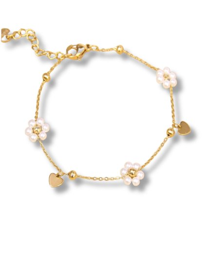 44382 damsky naramok z chirurgickej ocele flowers