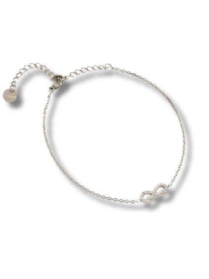 Női sebészeti acél karkötő INFINITY - ezüst