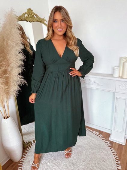 zöld ruha plus size nőknek