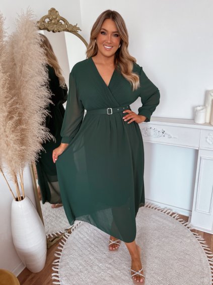 zöld ruha plus size nőknek