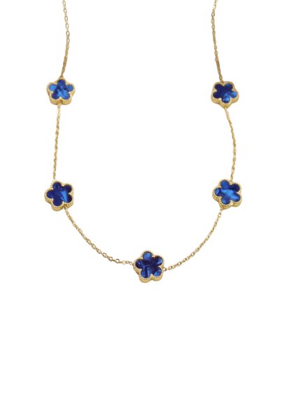 Sebészeti acélból készült, arany-kék színű nyaklánc