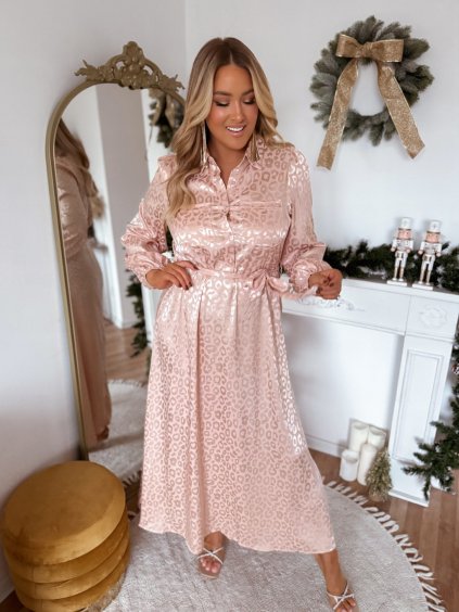 Hosszú szatén női ruha