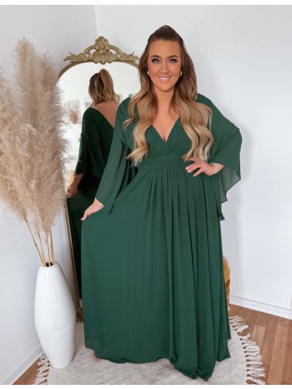 sötétzöld alkalmi ruha XL méret