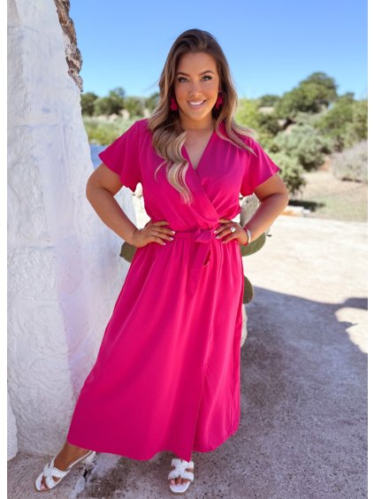 plus size rózsaszín ruha