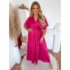 rózsaszín szatén ruha XL