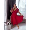 Elegáns midi ruha piros színben
