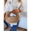 Csomós kézitáska - világosbarna