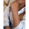 Női sebészeti acél szív karkötő - ezüst