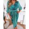 46173 2 zelene midi saty s potlacou ruzi