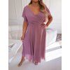 46600 2 spolocenske midi saty v bledofialovej farbe