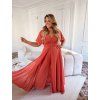 46603 dlhy elegantny overal saty tehlova