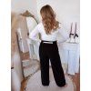 46858 3 elegantne cierne nohavice s bodkovanym opaskom