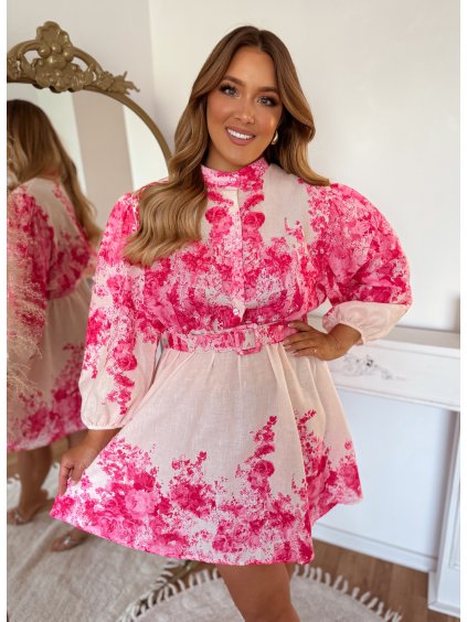 košeľové minišaty plus size