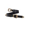 colkor ceinture femme elastique deux boucles western golden 1