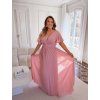 Dlhé spoločenské šaty v bledoružovej