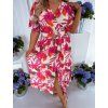 Šaty s kvetmi a opaskom