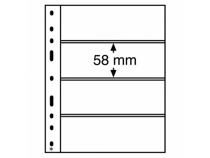 Albumové listy OPTIMA, 4 vrecka, 180 x 58 mm