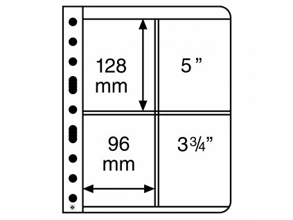 Albové listy VARIO, 4 kapsy, 96 x 128 mm