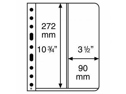 Albové listy VARIO, 2 kapsy, 90 x 272 mm