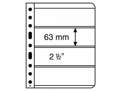 Albové listy VARIO, 4 kapsy, 195 x 63 mm