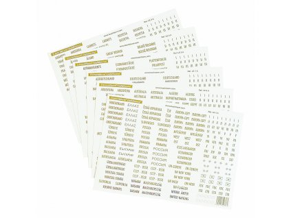 Samolepící popisky, německá území