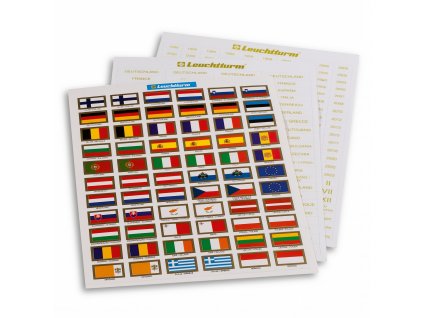 Samolepky EURO pro popis mincovních listů