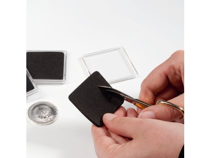 Bublinky na mince QUADRUM, pěna bez výřezu, 10 ks