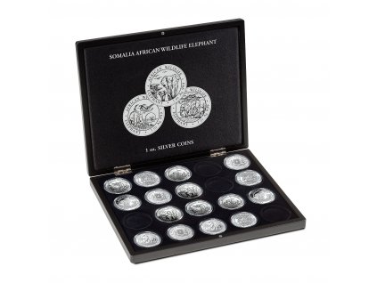 Kazeta na 20 mincí Somalia Elefant (1 Oz.)