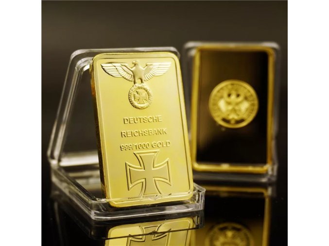 Pozlacený slitek - DEUTSCHE REICHSBANK 999/1000 GOLD