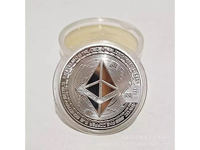 Ethereum, ocelová mince - s pouzdrem